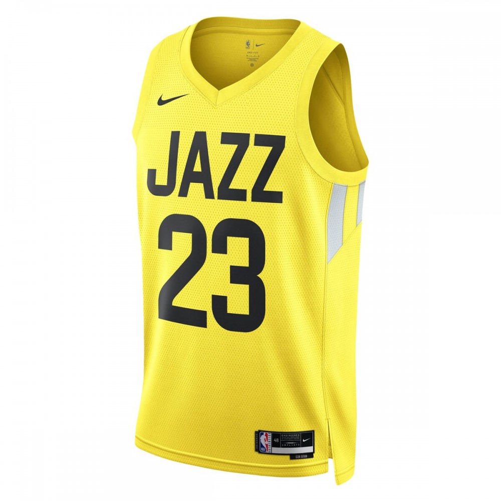Lauri Markkanen Utah Jazz Unisex Swingman Jersey - Icon Edition - Gold-Pro Kit Vault | Brand New 26/27 Sports Jerseys